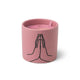 Impressions 5.75 oz Candle - Violet Vanilla "Thankful For You" - dark pink colored vessel with black outlined hands together 