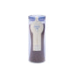 Blue glass cylinder with white label holding 100 incense sticks for flameless fragrance