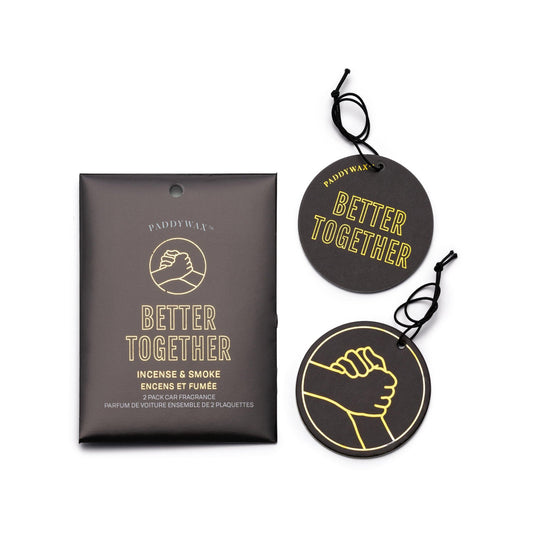 Impressions Car Fragrance - Incense + Smoke "Better Together" - black and gold colored