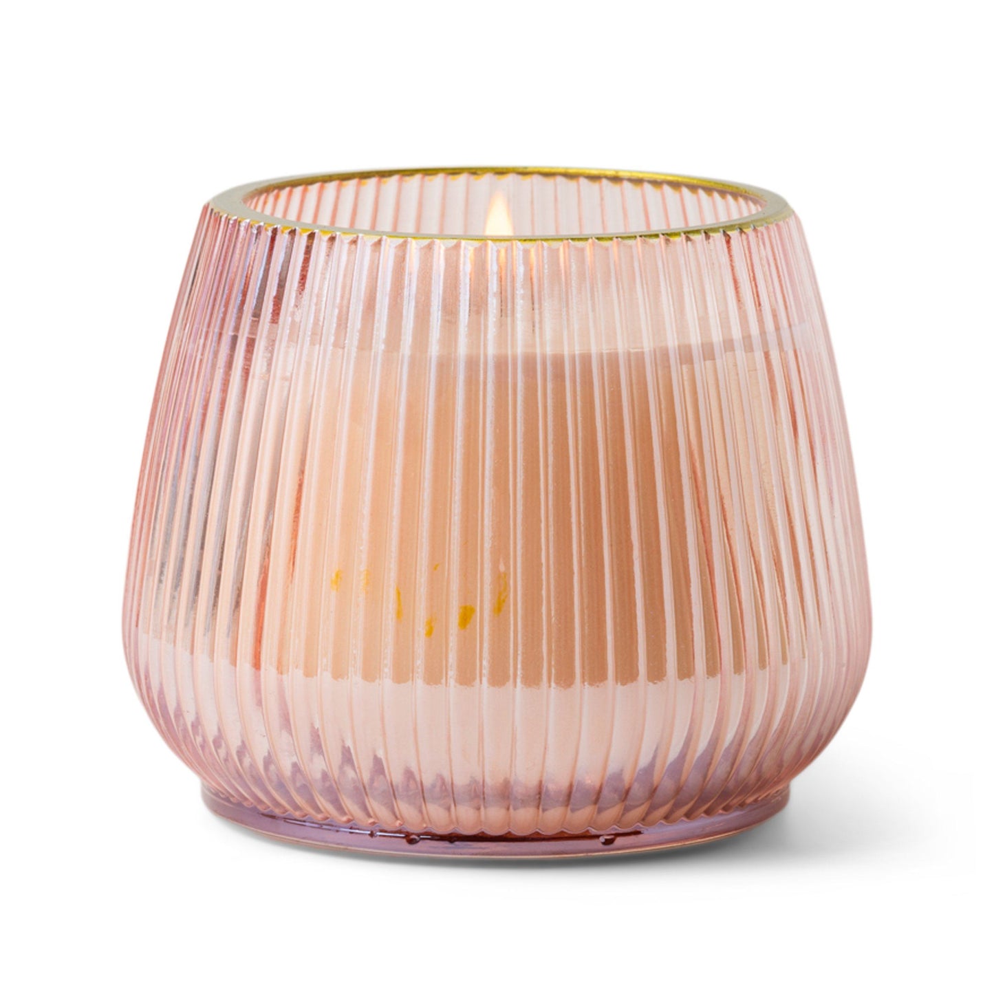 Lum 12 oz Candle - Applewood + Spice - pink colored vessel