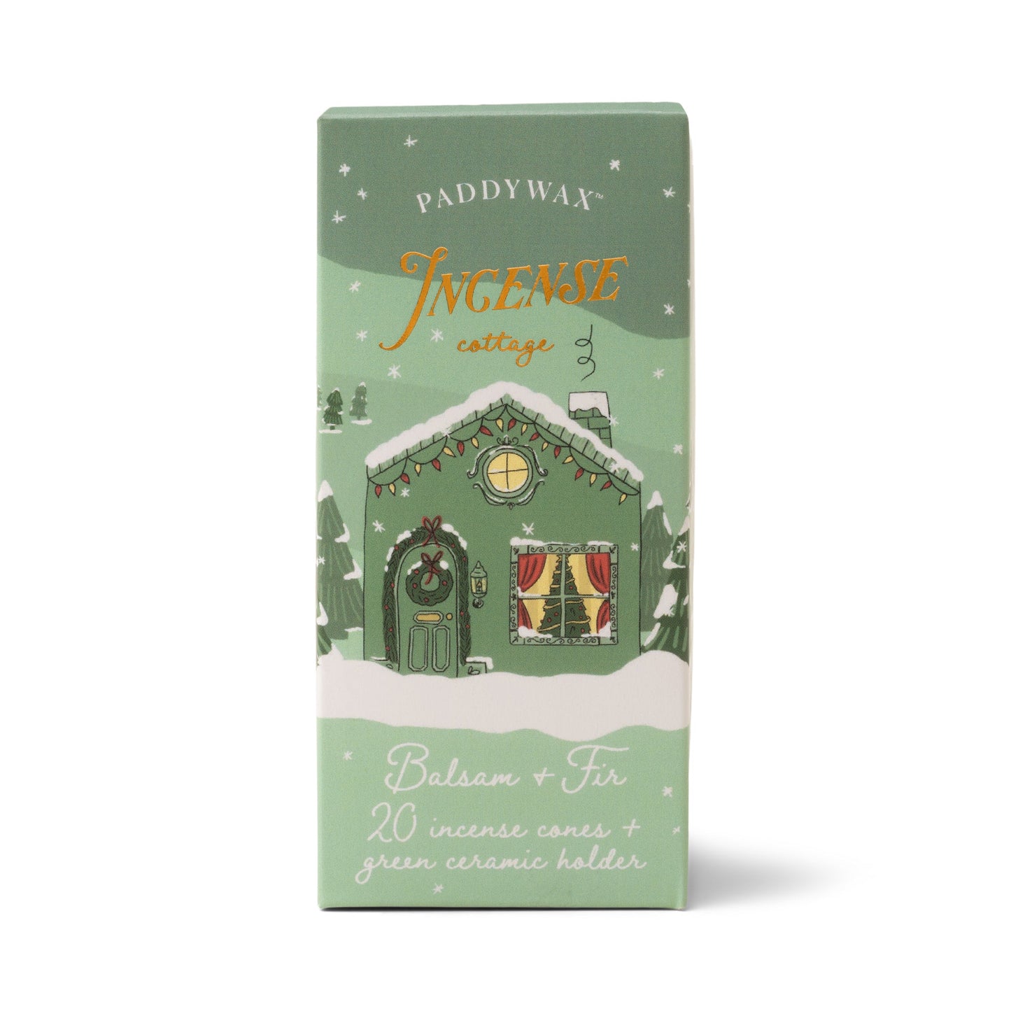 Holiday Town Incense Cone Holder - Cottage box of incense sticks