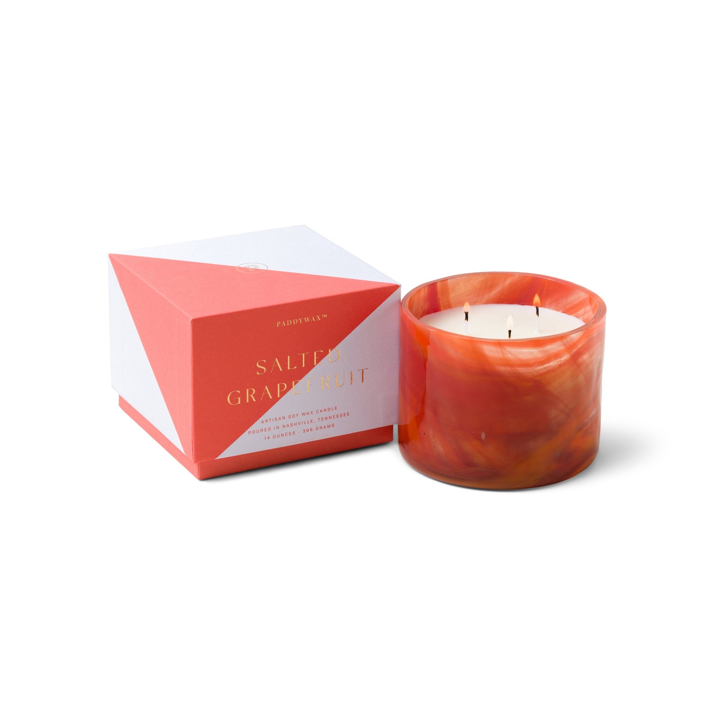 whirl 14 oz candle and box side by side salted grapefruit