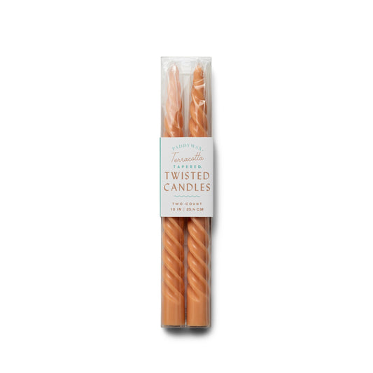 Terracotta Twisted Taper Candles
