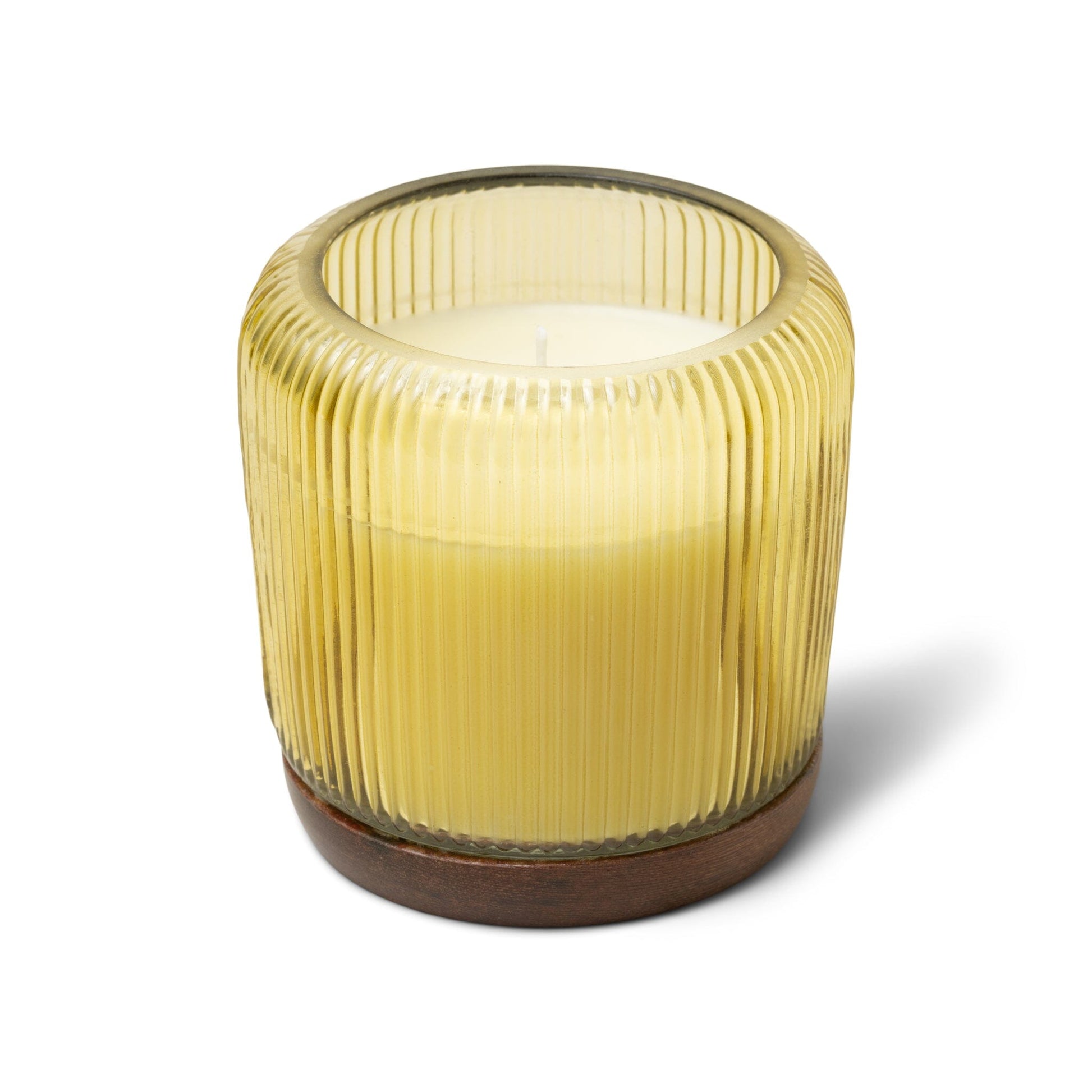 Gem 10 oz Candle - Honeysuckle & Moss ribbed glass