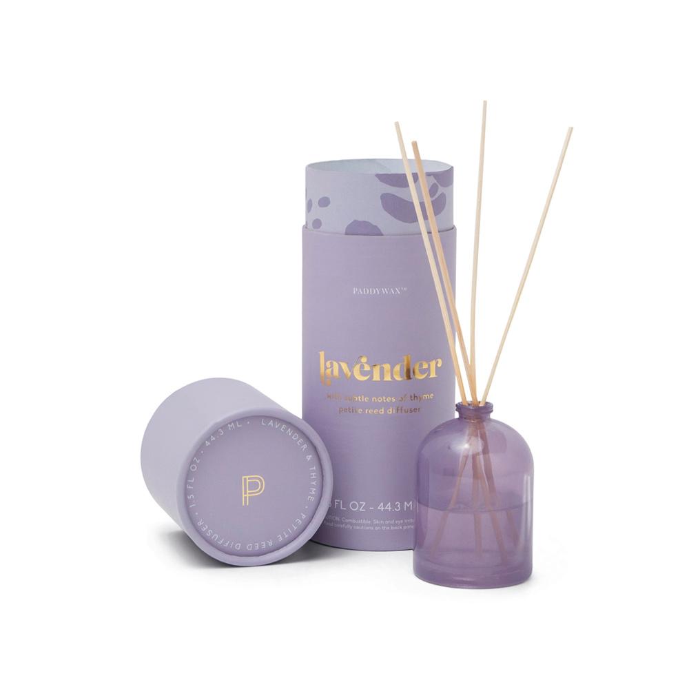 Petite Reed Diffuser - Lavender - purple colored glass vessel