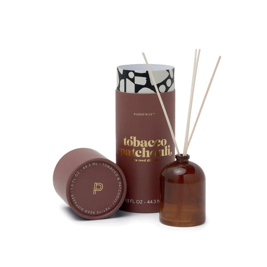 Petite Reed Diffuser - Tobacco Patchouli - brown colored glass vessel