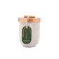 Cypress + Fir - 7 oz White Blown Glass Candle with copper lid